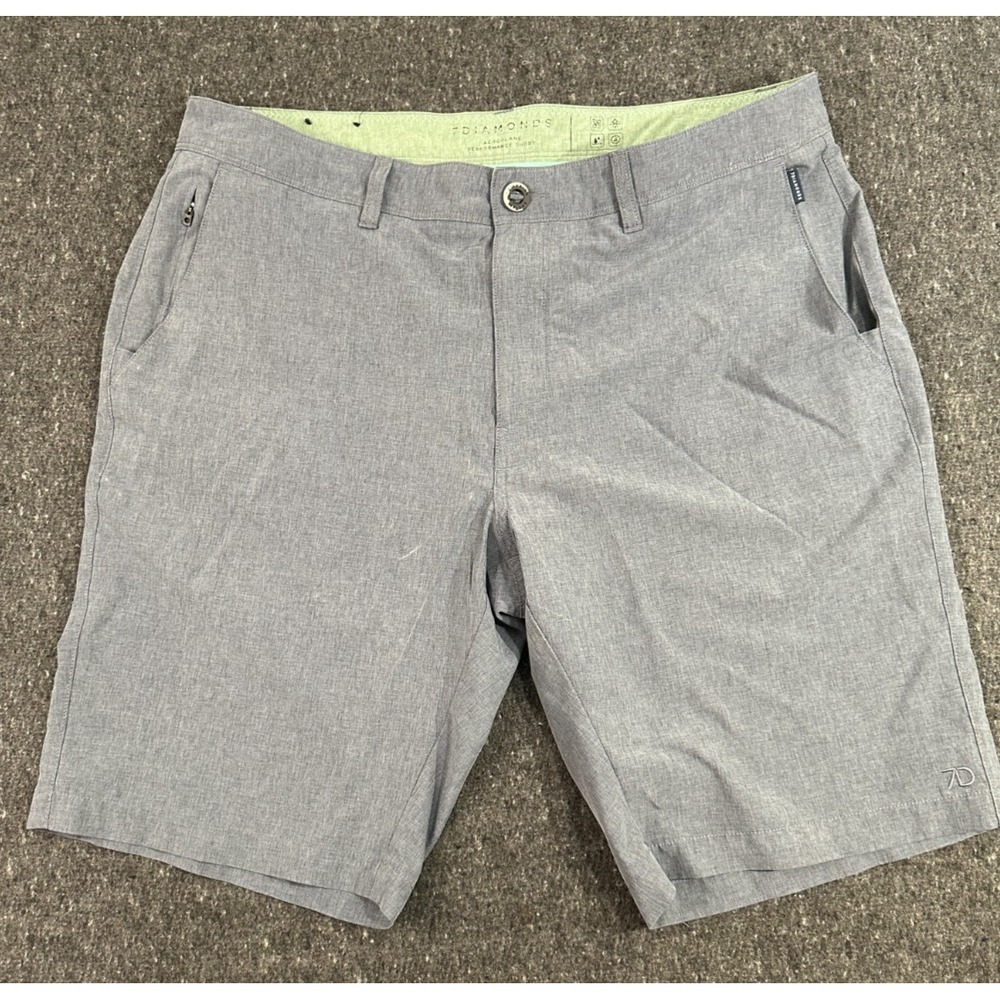 7 Diamonds acroplane performance shorts mens Size 36 gray